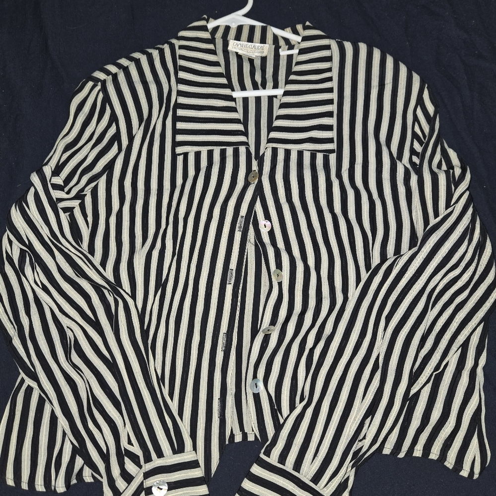 Camille Claudel Buttonup Striped Blouse